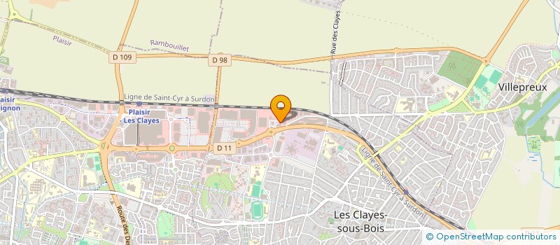 localisation de l'entreprise SERANE SERVICE MAURI AUTOMOBILES SAS  LES CLAYES-SOUS-BOIS