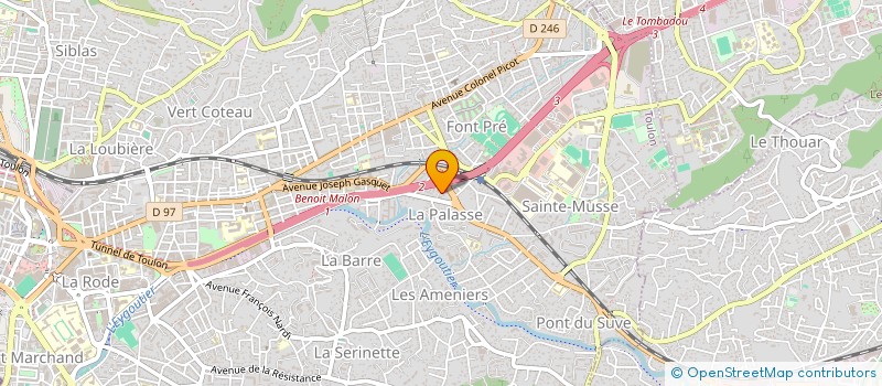 localisation de l'entreprise SERANN  TOULON