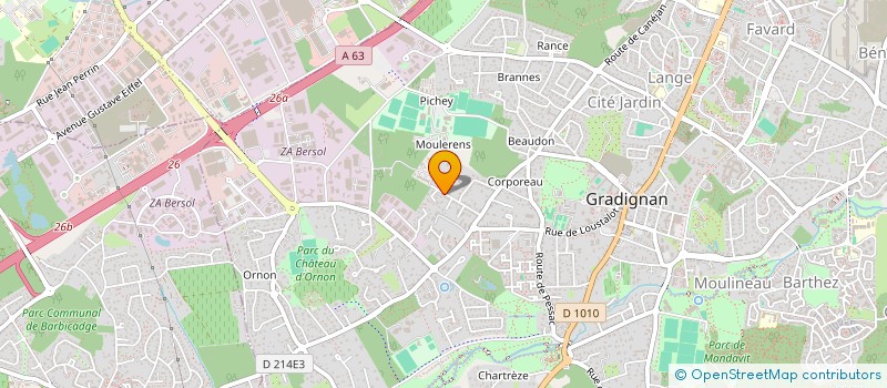 localisation de l'entreprise SERANON à GRADIGNAN