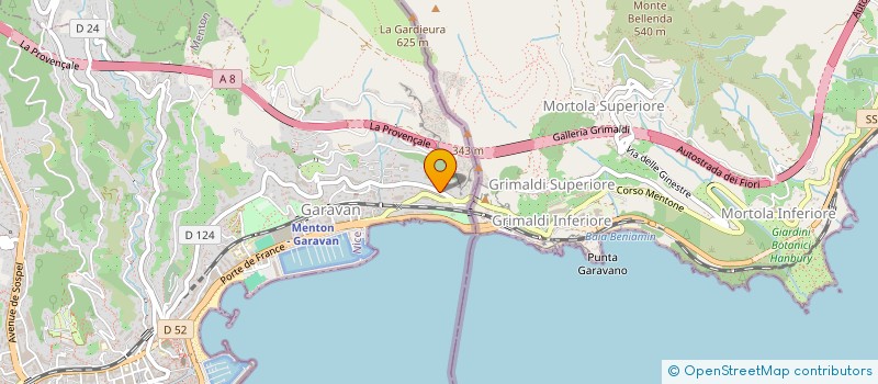localisation de l'entreprise SERAP STE ETUD REAL TOUR PORTU à MENTON