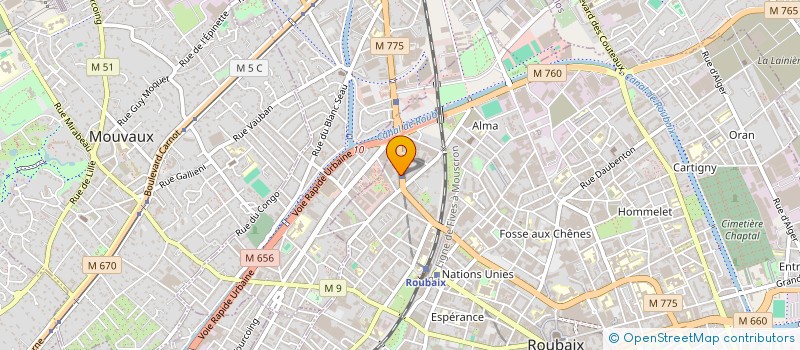 localisation de l'entreprise SERAPAUL  ROUBAIX