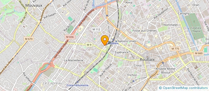 localisation de l'entreprise SERAPHIC INSTITUT  ROUBAIX