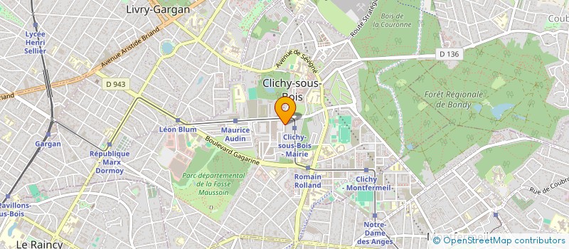 localisation de l'entreprise SERAT MACONNERIE à CLICHY-SOUS-BOIS