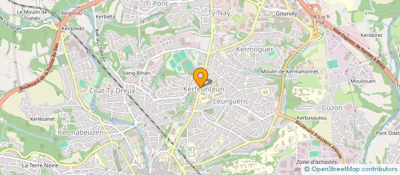 localisation de l'entreprise SERBEL à QUIMPER