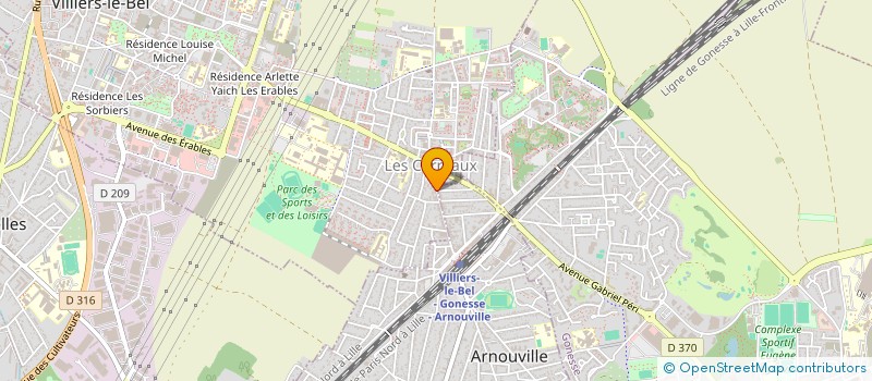 localisation de l'entreprise SERC BAT  VILLIERS-LE-BEL