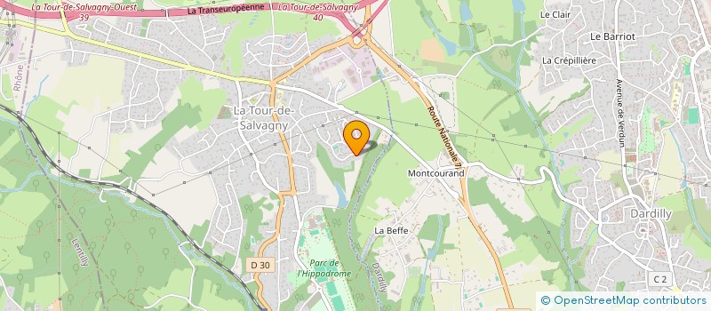 localisation de l'entreprise SERCALY - LE SERVICE DES CANALISATIONS LYONNAISES à LA TOUR-DE-SALVAGNY