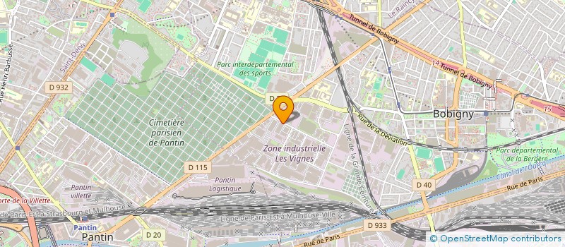 localisation de l'entreprise SERCAM  BOBIGNY