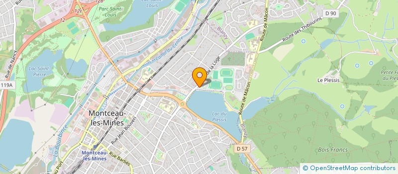 localisation de l'entreprise SERCAN CAFE RESTAURANT  MONTCEAU-LES-MINES