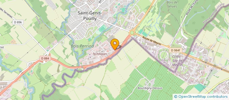 localisation de l'entreprise SERCO SARL à SAINT-GENIS-POUILLY