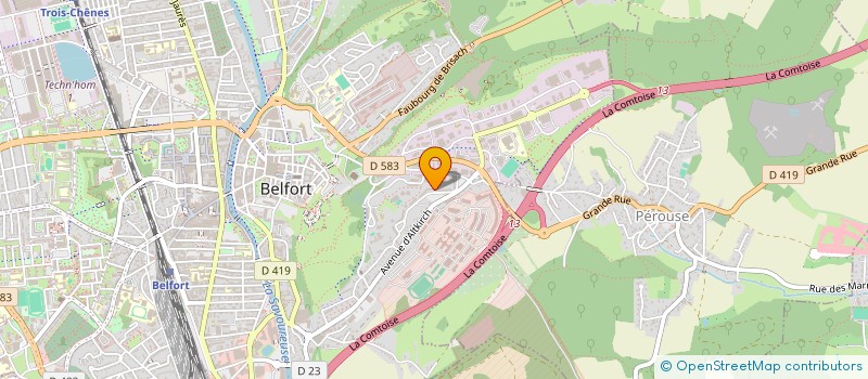 localisation de l'entreprise SERCOFA  BELFORT