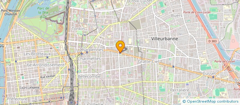 localisation de l'entreprise SERCOLL  VILLEURBANNE