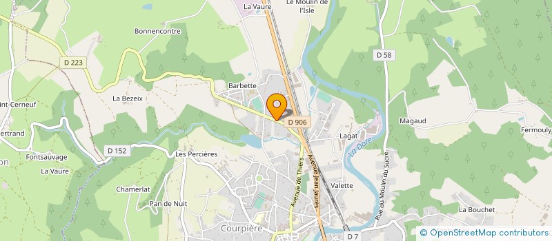 localisation de l'entreprise SERDIS SARL à COURPIERE