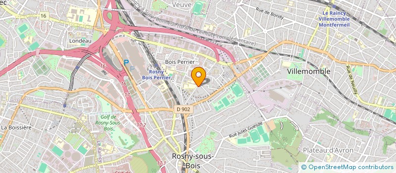 localisation de l'entreprise SEREBAT à ROSNY-SOUS-BOIS