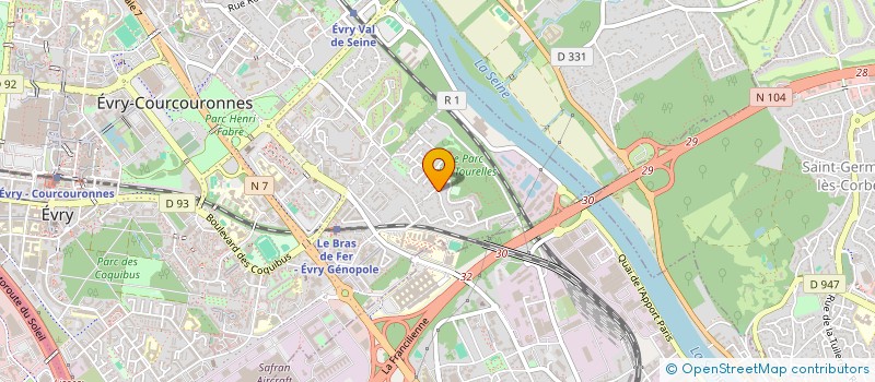 localisation de l'entreprise SERELOG à EVRY-COURCOURONNES