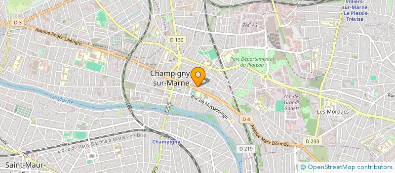 localisation de l'entreprise SEREM  CHAMPIGNY-SUR-MARNE