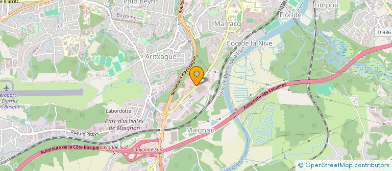 localisation de l'entreprise SEREN & FLEX à BAYONNE