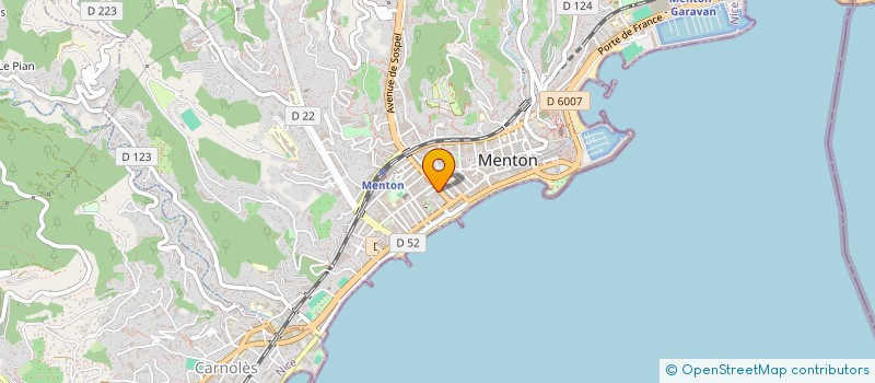 localisation de l'entreprise SERENA à MENTON