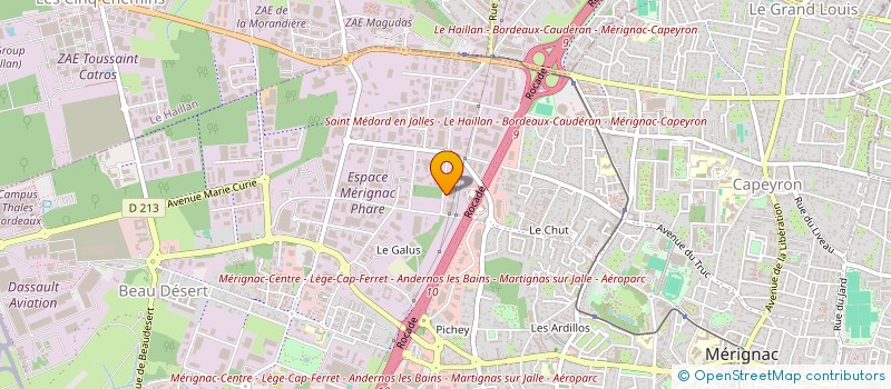 localisation de l'entreprise SERENDE TRANSPORTS SERVICES à MERIGNAC