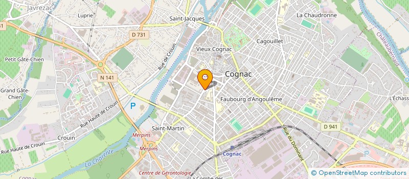 localisation de l'entreprise SERENDIPITY à COGNAC