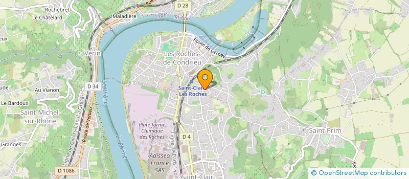 localisation de l'entreprise SERENITE SANTE MASSAGE THAI AUTHENTIQUE  SAINT-CLAIR-DU-RHONE