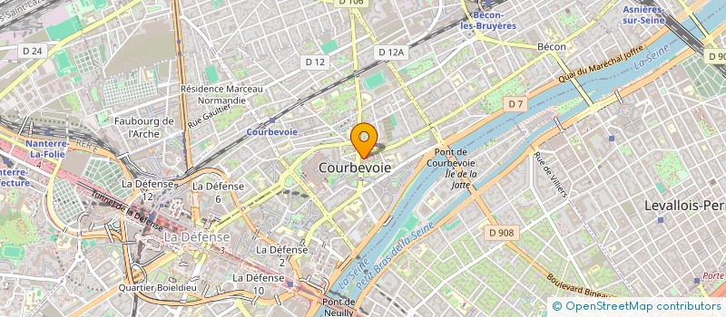 localisation de l'entreprise SERENITY ET BIEN-ETRE à COURBEVOIE