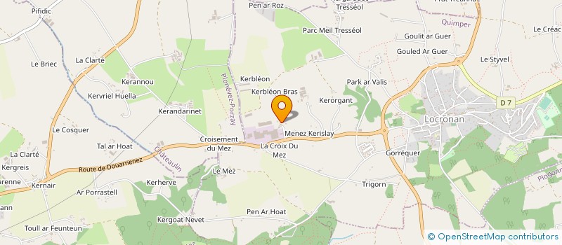 localisation de l'entreprise SERENS à LOCRONAN