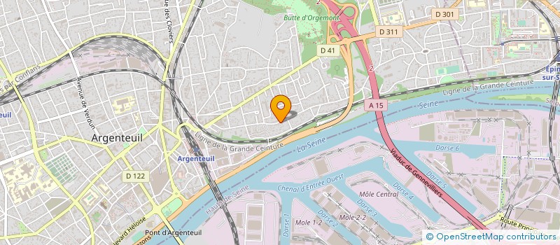 localisation de l'entreprise SERET IMPRIMERIE à ARGENTEUIL