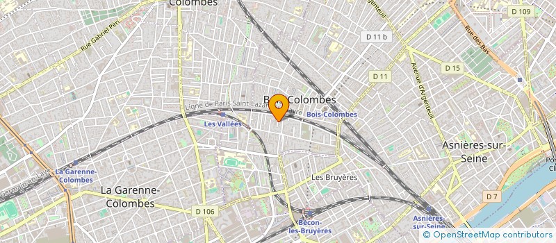 localisation de l'entreprise SERG à BOIS-COLOMBES