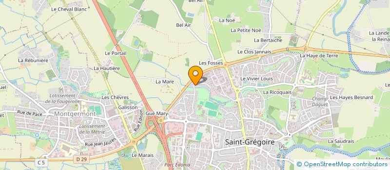 localisation de l'entreprise SERGANE  SAINT-GREGOIRE