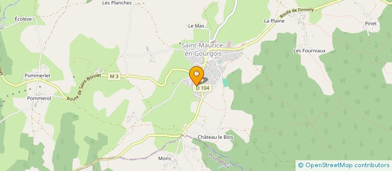 localisation de l'entreprise SERGE BONNEFOY  SAINT-MAURICE-EN-GOURGOIS