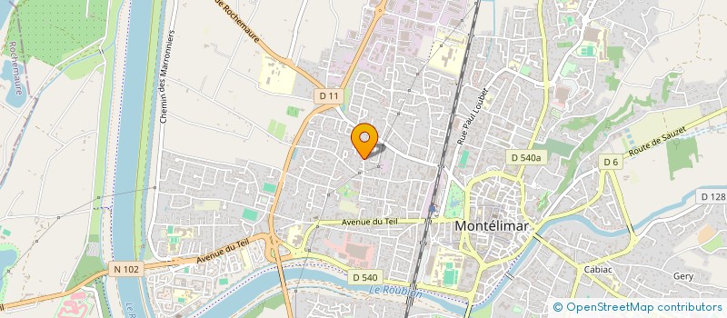 localisation de l'entreprise SERGIM à MONTELIMAR