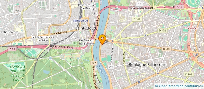 localisation de l'entreprise SERI à BOULOGNE-BILLANCOURT
