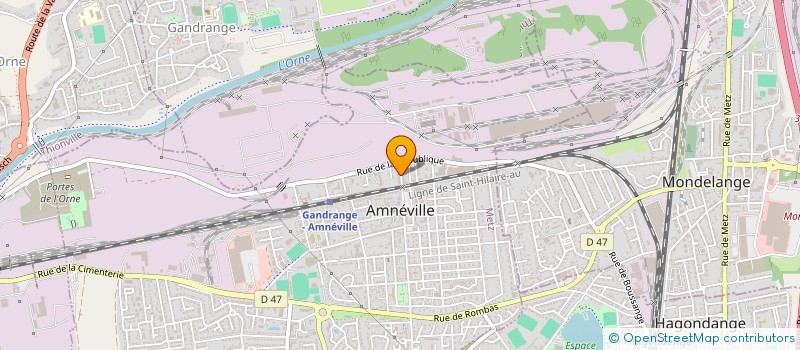 localisation de l'entreprise SERIB SOC ETUDES REALIS.INDUSTRIE BAT.  AMNEVILLE