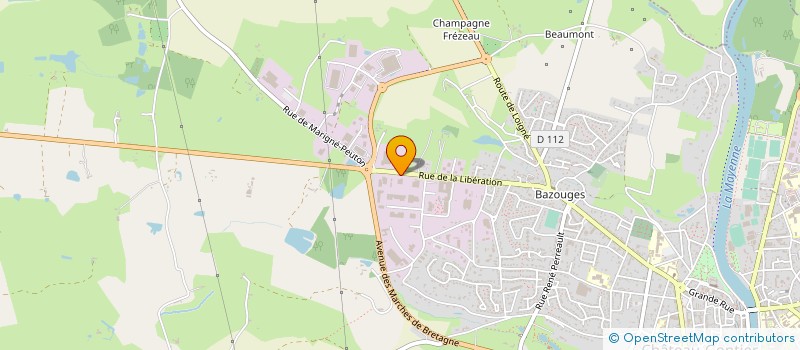 localisation de l'entreprise SERIBASE INDUSTRIE à CHATEAU-GONTIER-SUR-MAYENNE