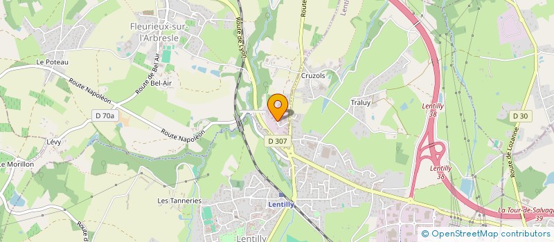 localisation de l'entreprise SERIC ALPES DAUPHINE à FLEURIEUX SUR L'ARBRESLE