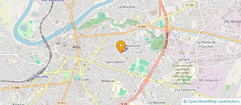 localisation de l'entreprise SERIEYSSOLS 85 à ALBI