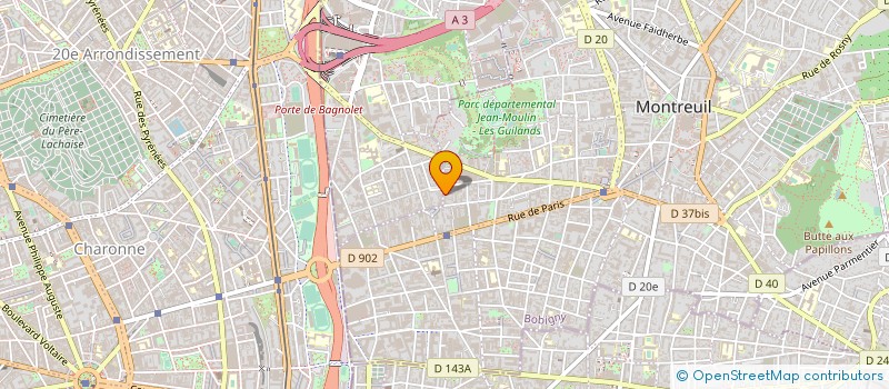 localisation de l'entreprise SERIFLASH à MONTREUIL
