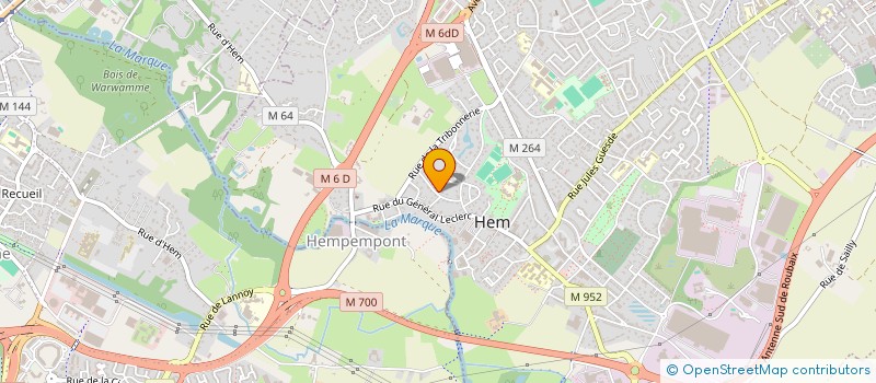 localisation de l'entreprise SERIFLOC à HEM
