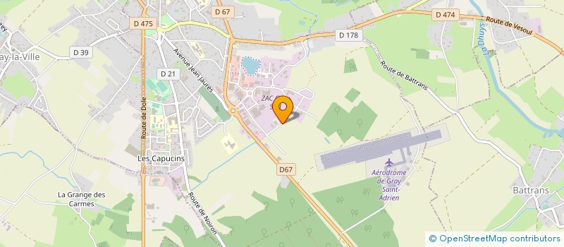 localisation de l'entreprise SERIGRAPHIE BERGER  GRAY