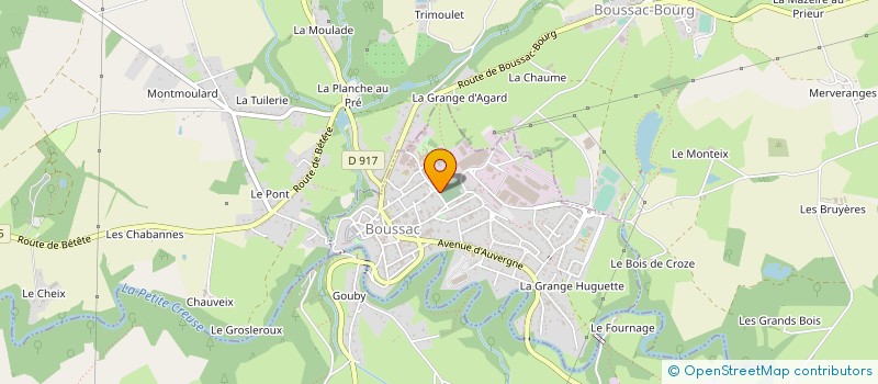 localisation de l'entreprise SERIM FINANCES  BOUSSAC