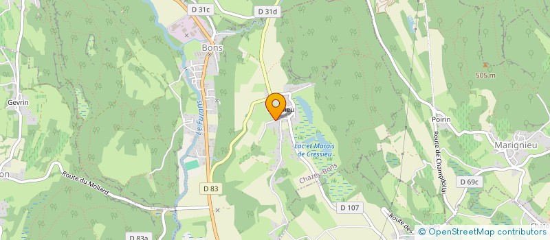 localisation de l'entreprise SERJID  CUZIEU