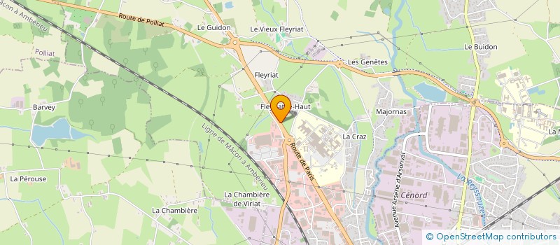 localisation de l'entreprise SERMA HOLDING à VIRIAT