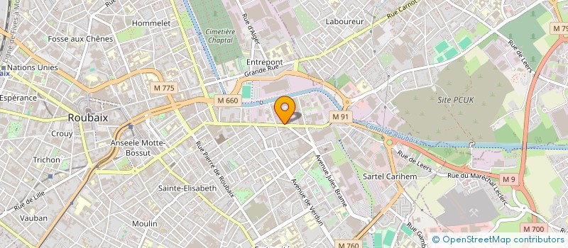 localisation de l'entreprise SERMEC  ROUBAIX