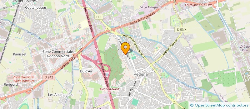 localisation de l'entreprise SERMECA à VEDENE