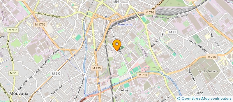 localisation de l'entreprise SERMETAL à TOURCOING
