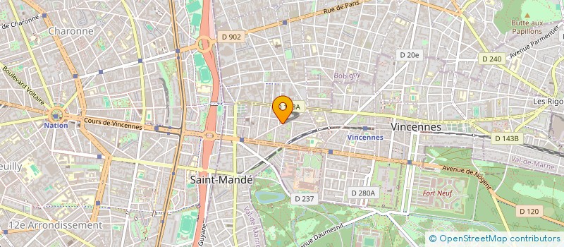 localisation de l'entreprise SERMIG à VINCENNES