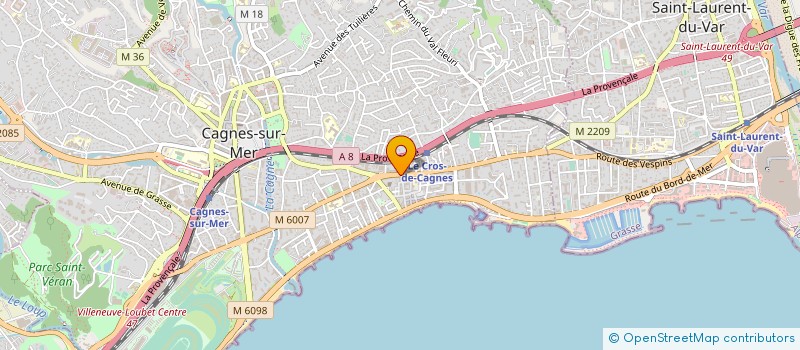localisation de l'entreprise SERMOTEC à CAGNES-SUR-MER