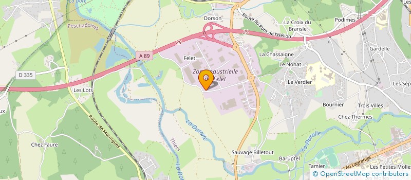 localisation de l'entreprise SERPHI  THIERS