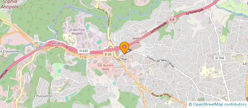 localisation de l'entreprise SERPILLIERE NETTOYAGE INDUSTRIE à ANTIBES