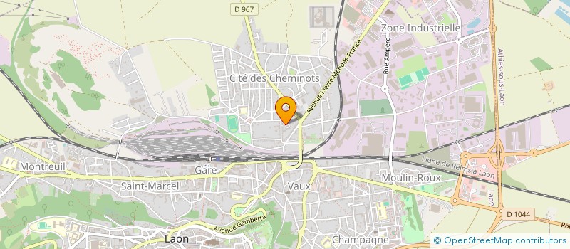 localisation de l'entreprise SERPRODIS à LAON